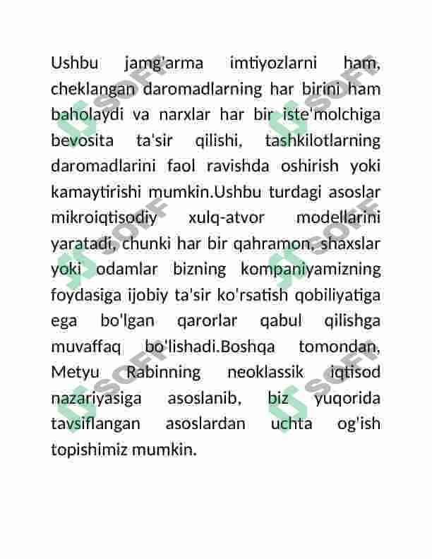 Xulq- atvor iqtisodiyoti va inson farovonligi. 7