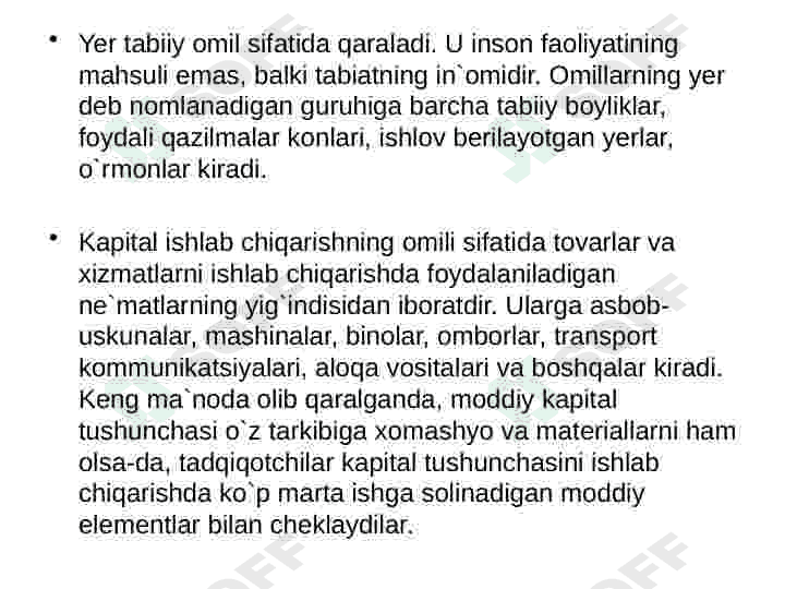 Ishlab chiqarish omillari sifatida axborotlarning mohiyati va ahamiyati 7