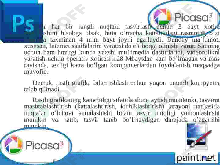 KOMPYUTER GRAFIKASI VA UNING TURLARI 7