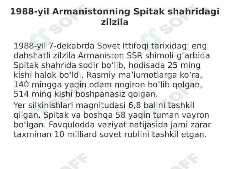 Zilzilalar. Oxirgi 100 yil ichida sodir bo'lgan dunyodagi eng kuchli 10 ta zilzila 7