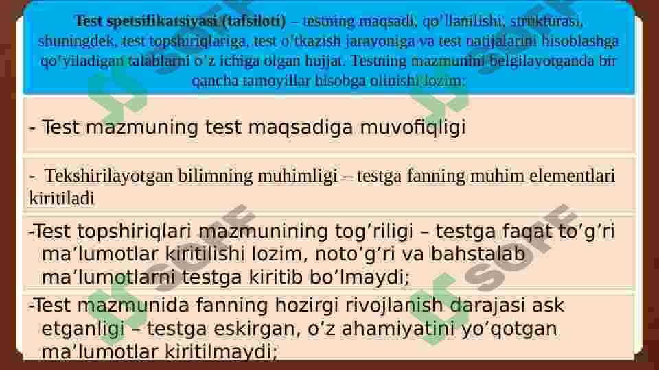 Testning sifati validlik 7