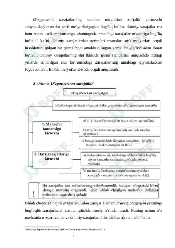 Xarajatlar haqida tushuncha va ularning turli xil belgilarga qarab turkumlanishi 7