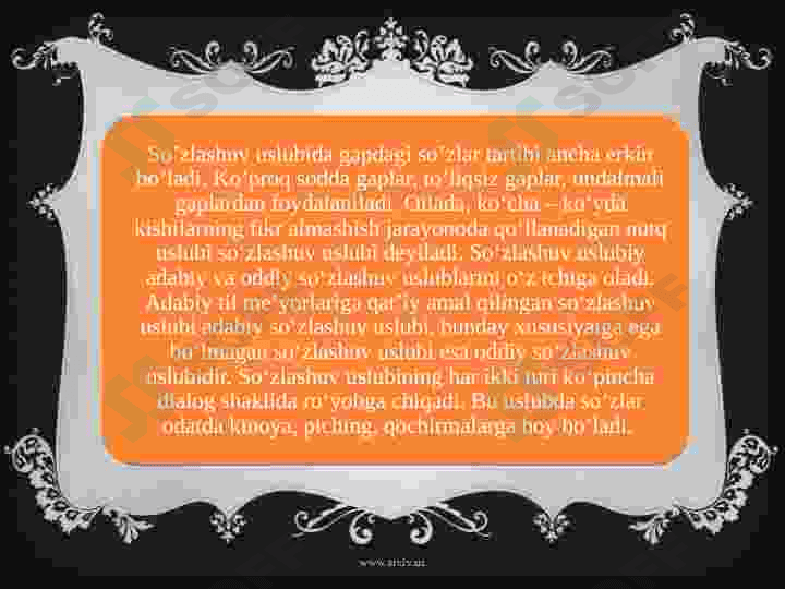 So’zlashuv nutq uslubi 7