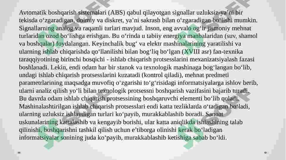 Dasturiy boshqarish tizimlari 7