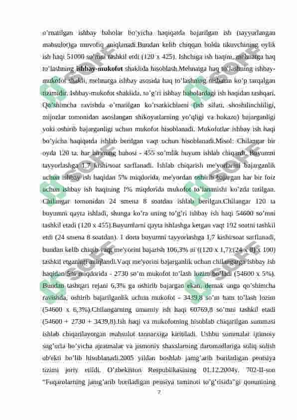 Mehnatga haq to'lashning shakllari  Dorixona maosh fondidan ajratmalarni hisobga olish. 7