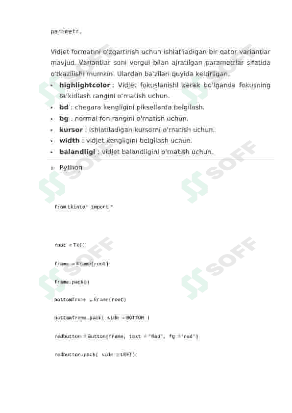 tkinter kutubxonasi haqida boshlang'ich ma'lumot 8