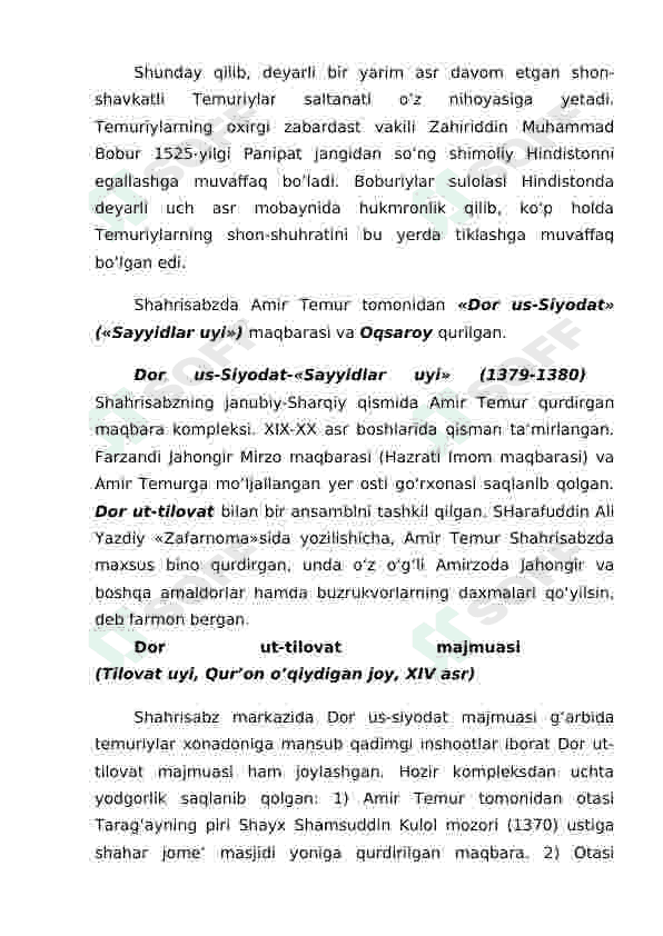 Temuriylar davridagi bunyodkorlik ishlari 8