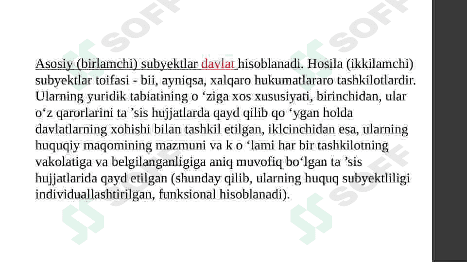 Zamonaviy xalqaro huquq subyektlari 8