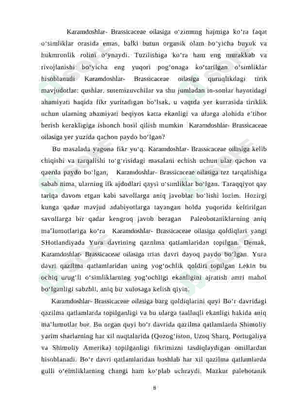 Karamdoshlar oilasi 8