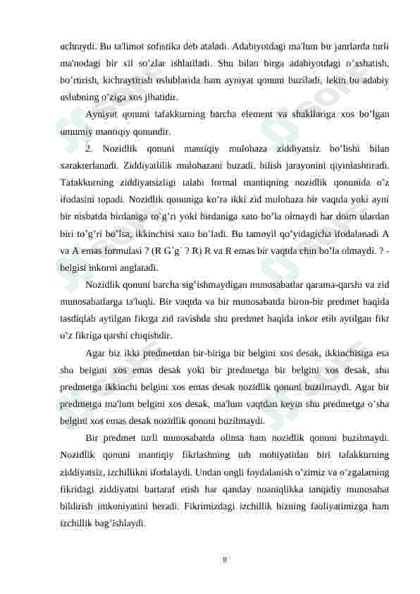 Mantiq tafakkur shakillari va qonunlarini o‘rganuvchi  fan sohasi sifatida. 8