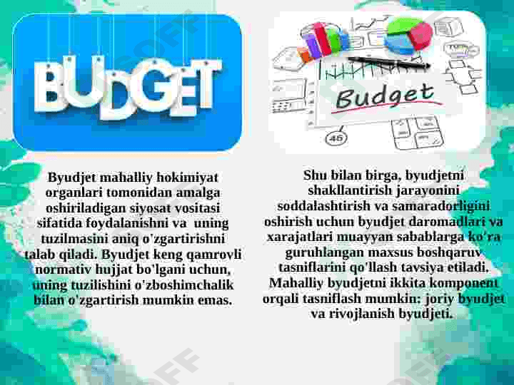 Ochiq iqtisodiyotda byudjet soliq siyosati 8