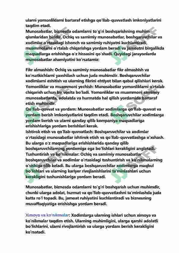 BIZNESDA ODAMLARNI TO'G'RI BOSHQARISH 8