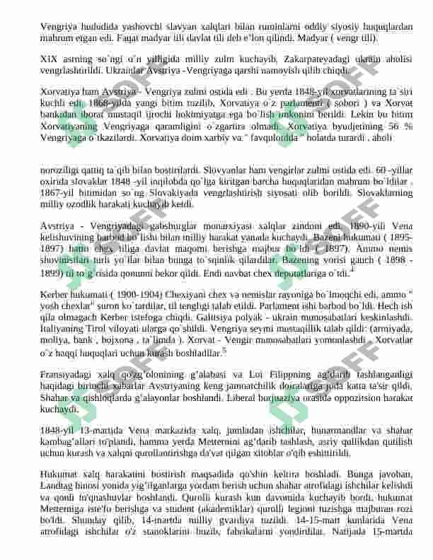 XX asr boshida Avstriya-Vengriyaning ijtimoiy-iqtisodiy va siyosiy rivojlanishi. 8