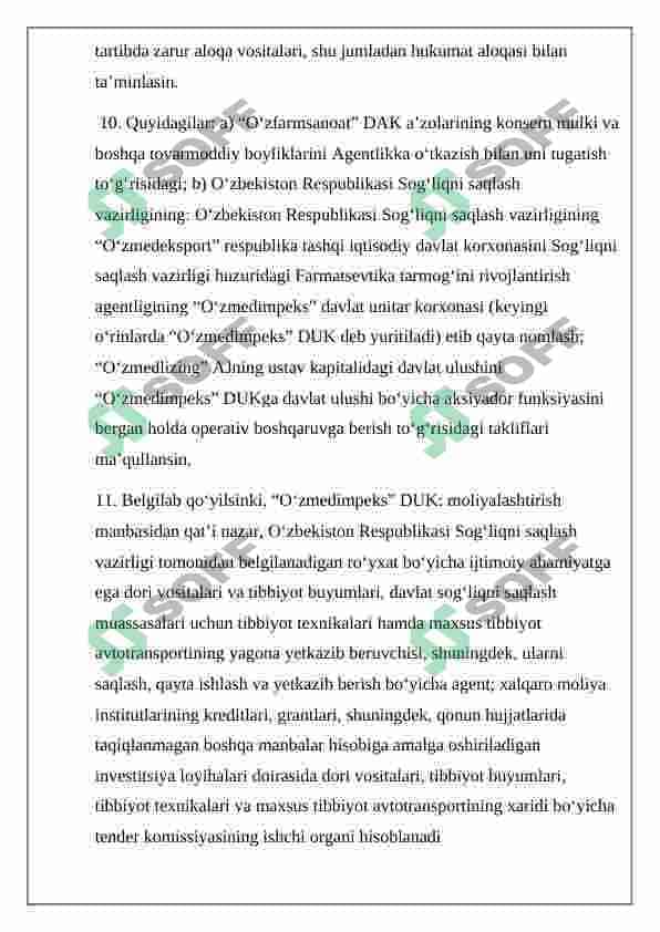 Farmatsevtika faolyatini muvofiqlashtiruvchi qonun hujjatlari 8