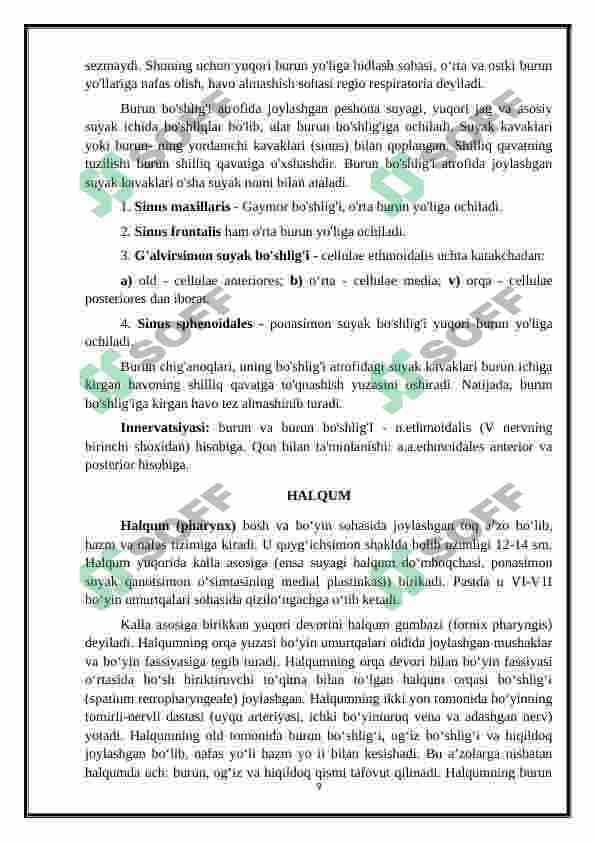 Nafas olish sistemasi 8