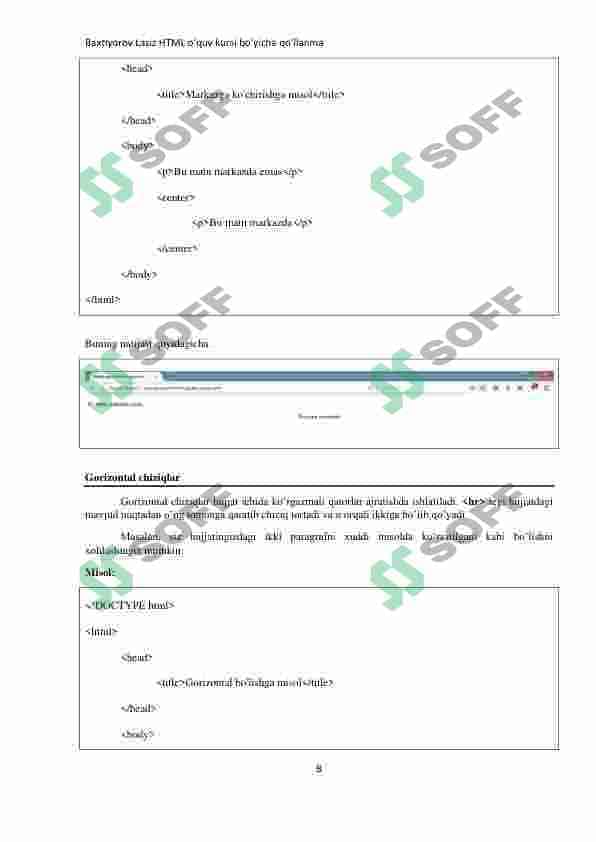 HTML darslik 8