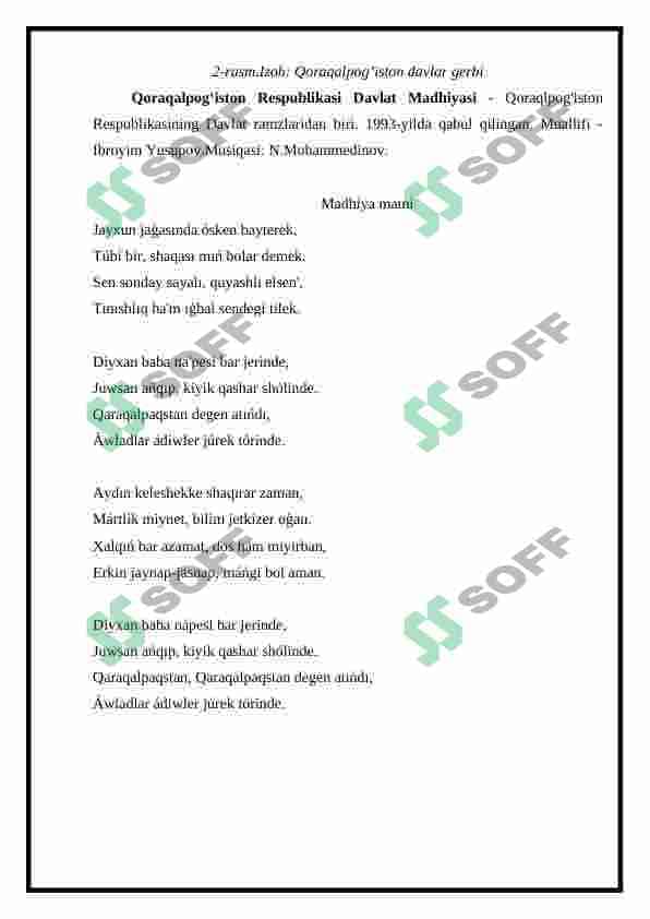 MUSTAQILLIK YILLARI QORAQALPOG‘ISTONDA XALQNING IJTIMOIY-IQTISODIY HAYOTIDAGI O’ZGARISHLAR 8