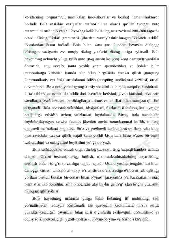 SUHBAT DIALOGIK NUTQ O'STIRISHNING ASOSIY METODI SIFATIDA 8