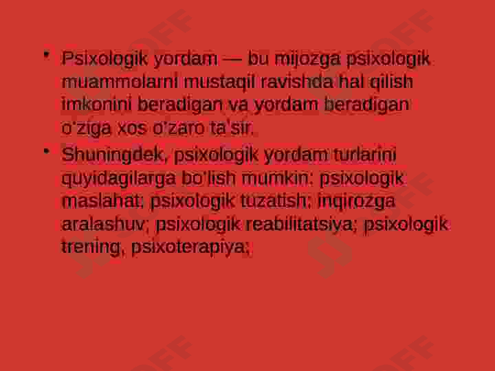 Psixologik va psixiatrik yordamning tibbiy va ijtimoiy muammolari 8