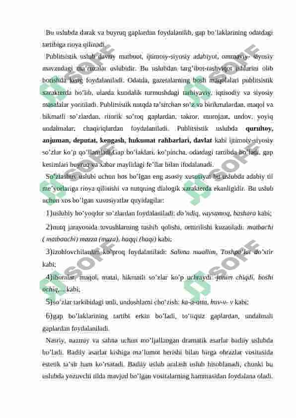 Nutq uslublari ustida ishlash metodikasi 8