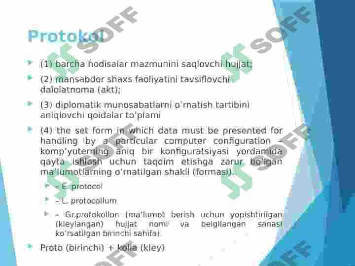 OT ning tarmoq funksiyalari Network function of OS 8