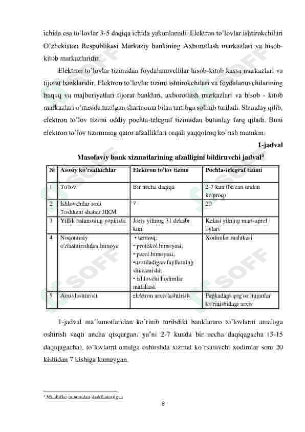 Tijorat banklarida masofaviy bank xizmatlarini kengaytirish yo`llari 8