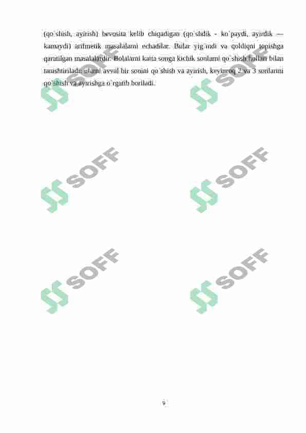 Arifmetik misollarni yechish va bolalarni boshlangʻich maktabda matematika fanini oʻrganishiga tayyorlash 8