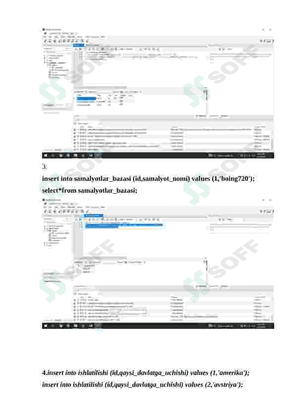 sql tilida jadvallar yaratish 8