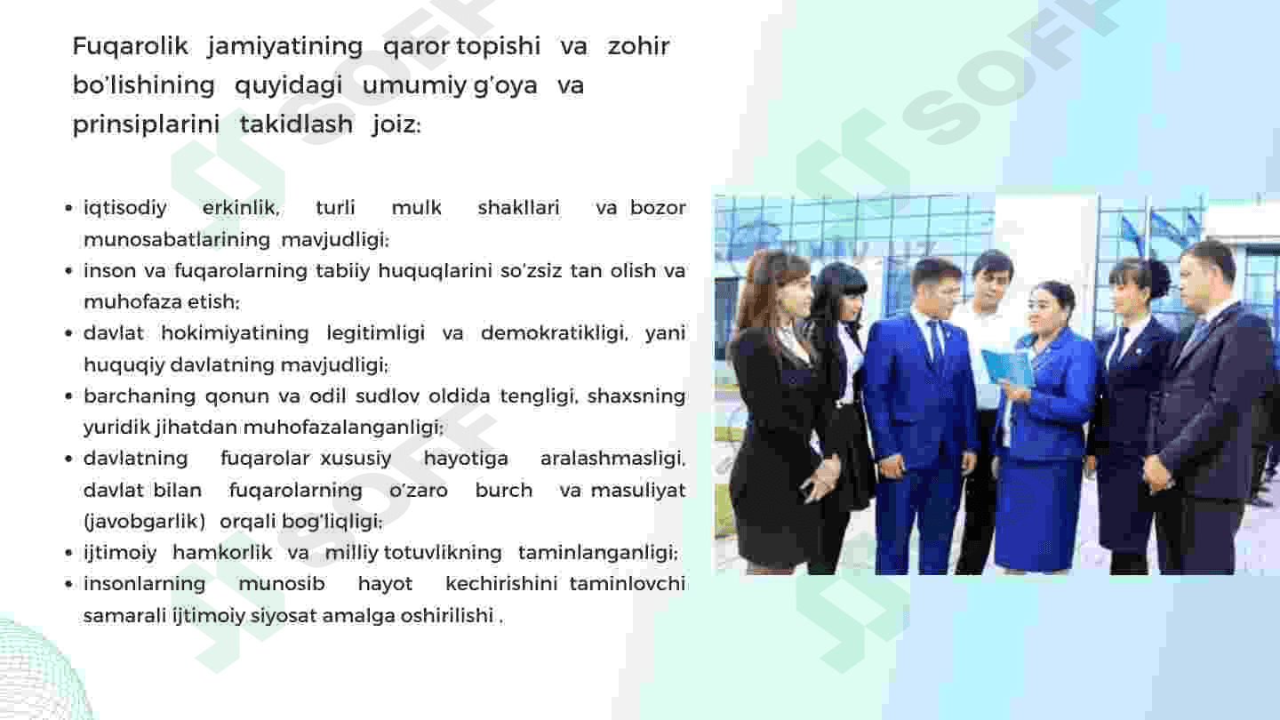O'zbekistonda demokratik, fuqarolik jamiyati asoslarining shakllanishi, amalga oshirilgan siyosiy inshootlar 8