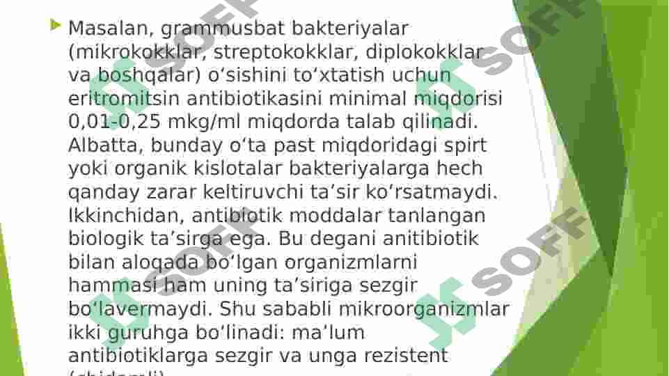 Oqsil va antibiotiklar ishlab chiqarish biotexnologiyasi 8
