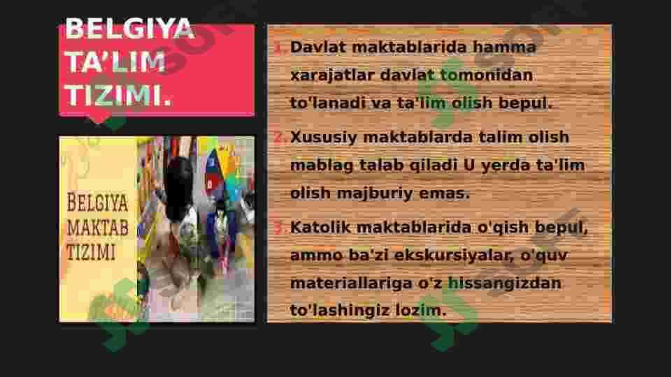 BELGIYA TA’LIM TIZIMI 8