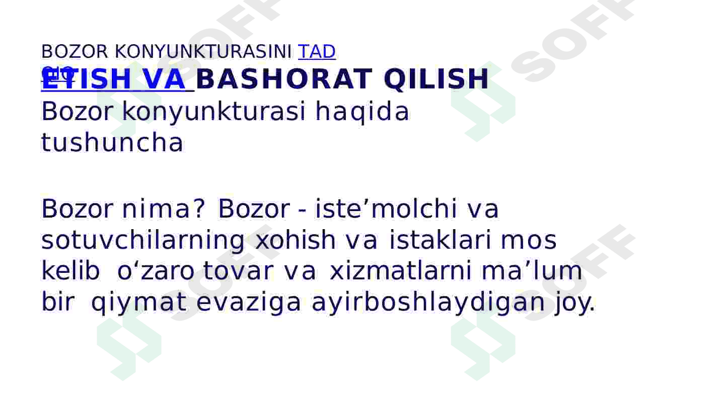 Tovarlar bozori konyukturasi 8