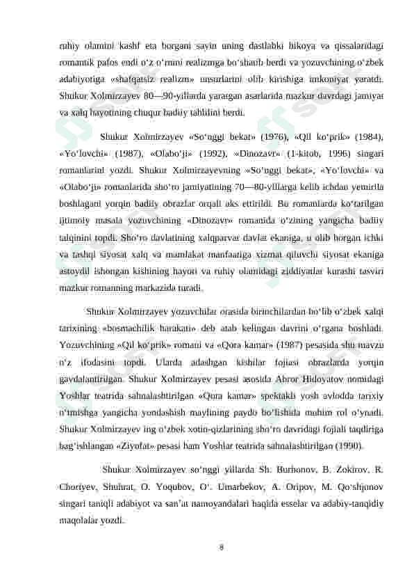 SHUKUR XOLMIRZAYEV ESSENAVIS 8