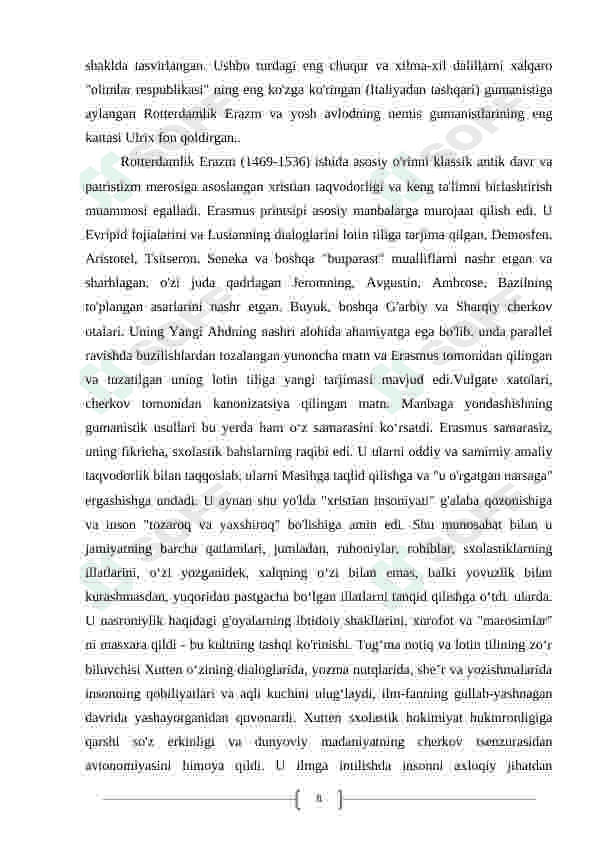 XVI-XVII ASRNING BIRINCHI YARMIDA GERMANIYA MA’DANIYATI 8