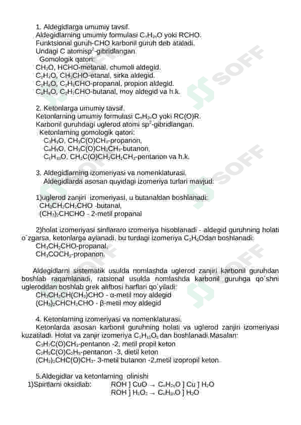 Organik kimyodan qoʻllanma 8