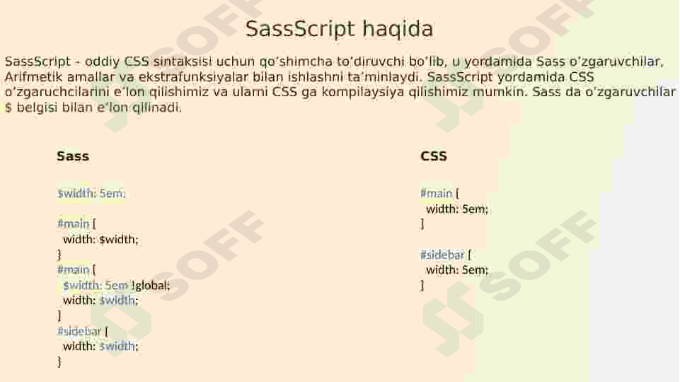 Sass haqida va undan foydalanish 8