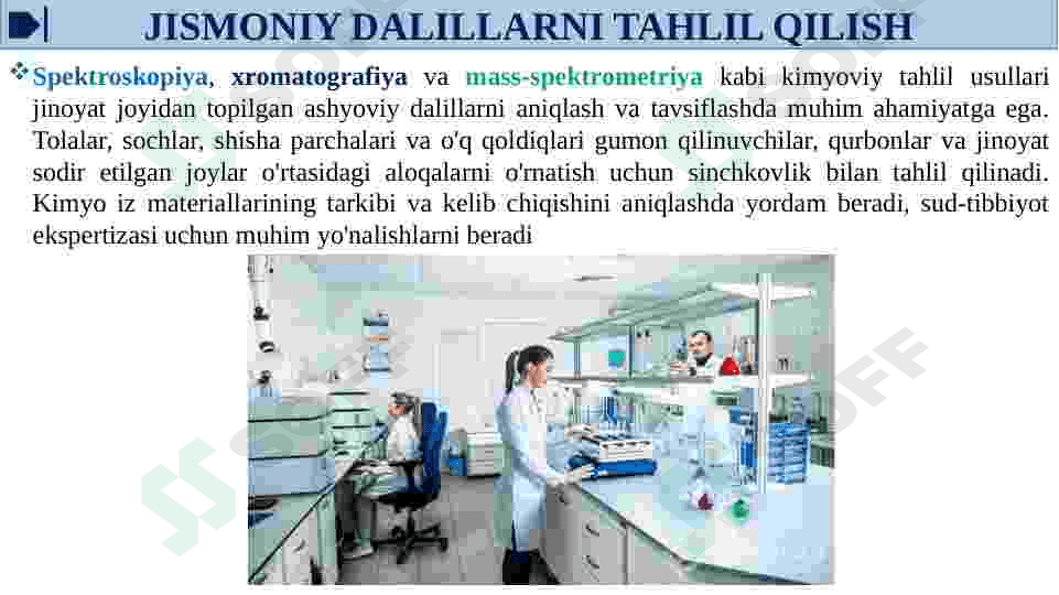 KRIMINALISTIKADA KIMYONING O’RNI 8