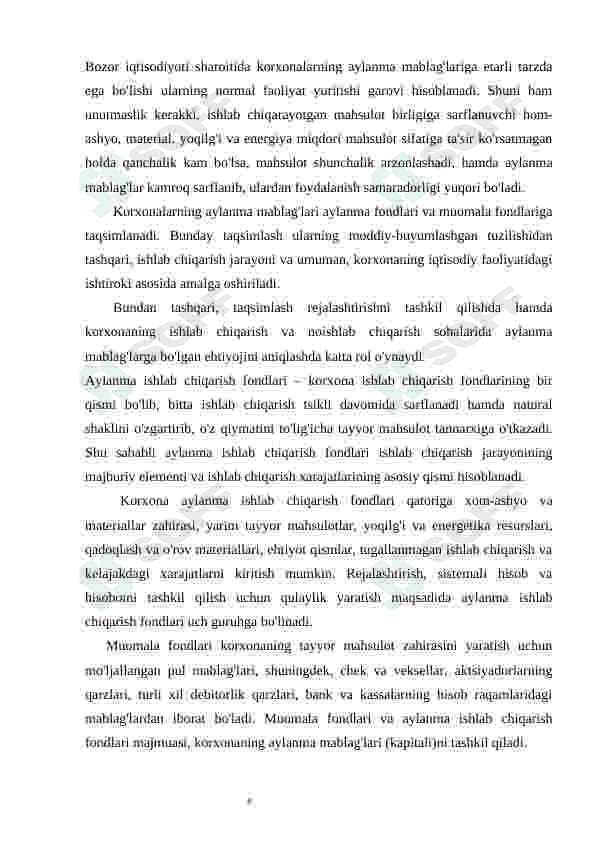 Korxonada aylanma mablag'larni boshqarishni takomillashtirish 8