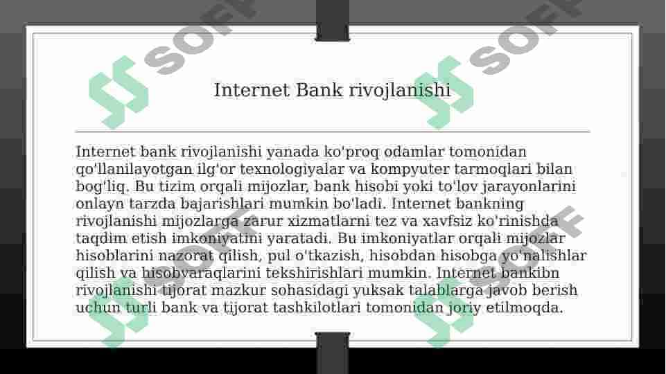 internet bankning  tizimini ishlash texnologiyasi 8