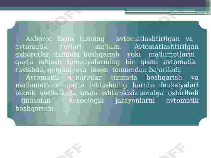 Qurilishda axborot tizimlari 8
