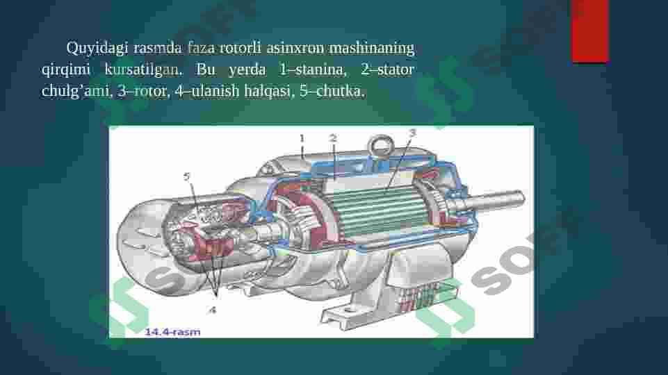 Аsinxron mashinaning turlari. Qisqa tutashgan rotorli asinxron mashinaning tuzilishi va ishlash printsipi 8