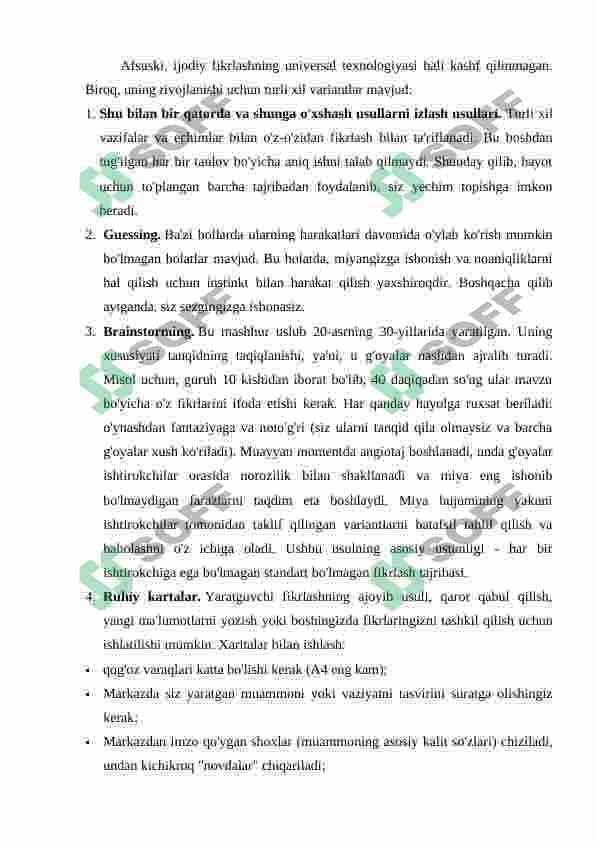 IJODIY VA LATERAL FIKRLASHNING XUSUSIYATLARI. 8
