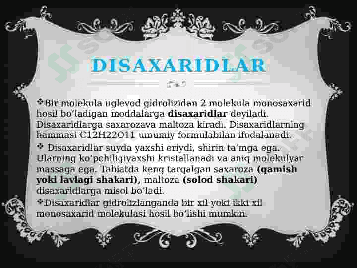 UGLEVODLAR 8