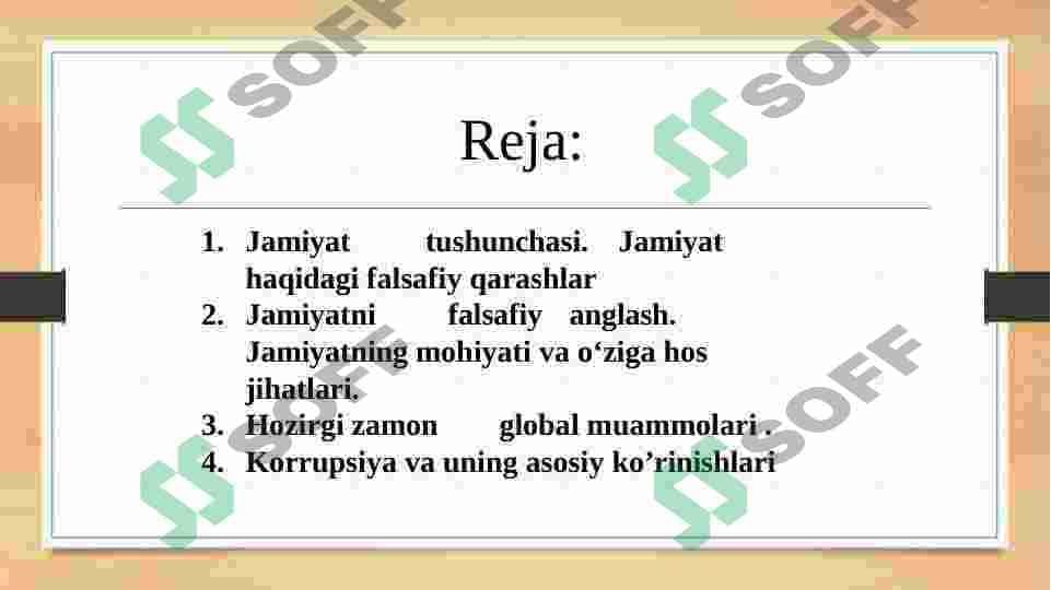 Jamiyat falsafasi 2