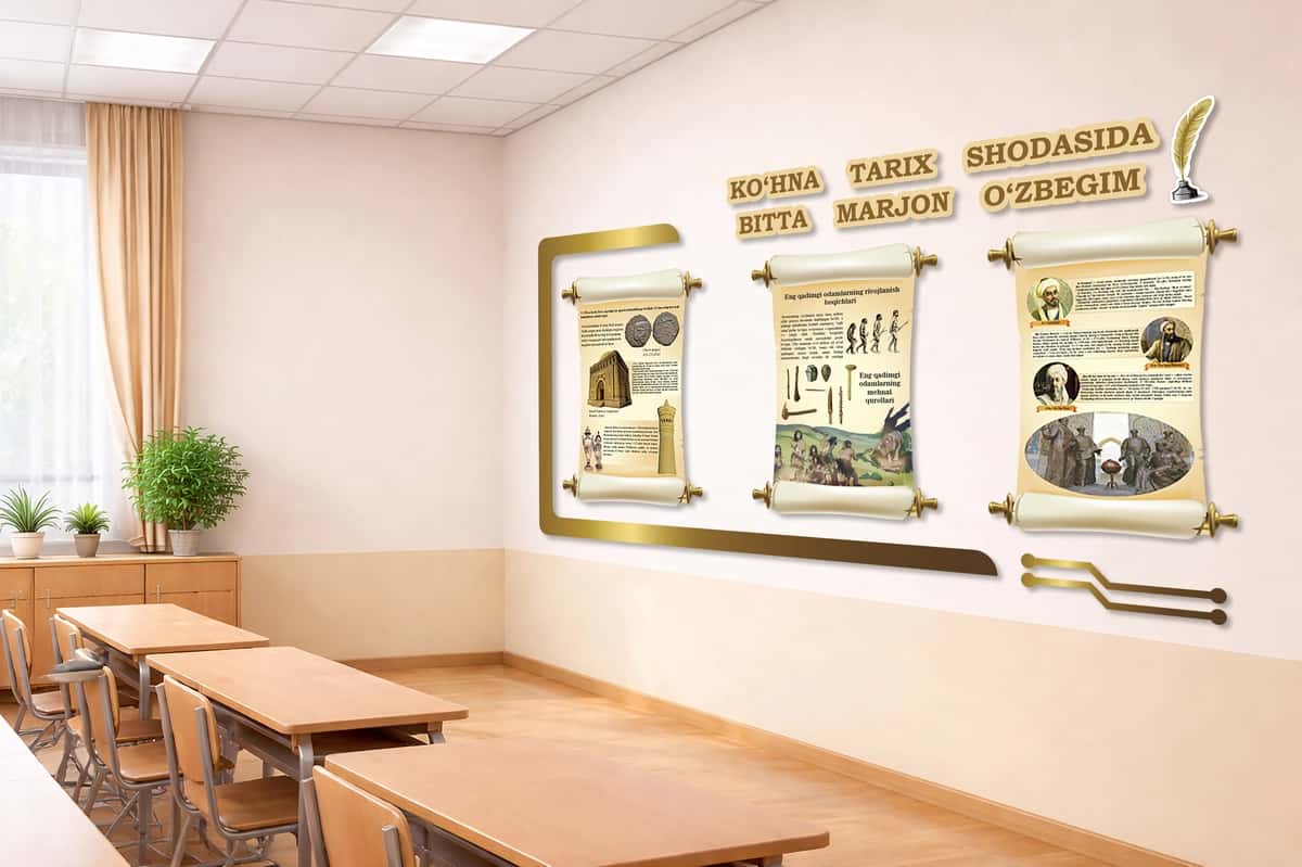 Tarix xonasi uchun zamonaviy devor stendlari to‘plami 2