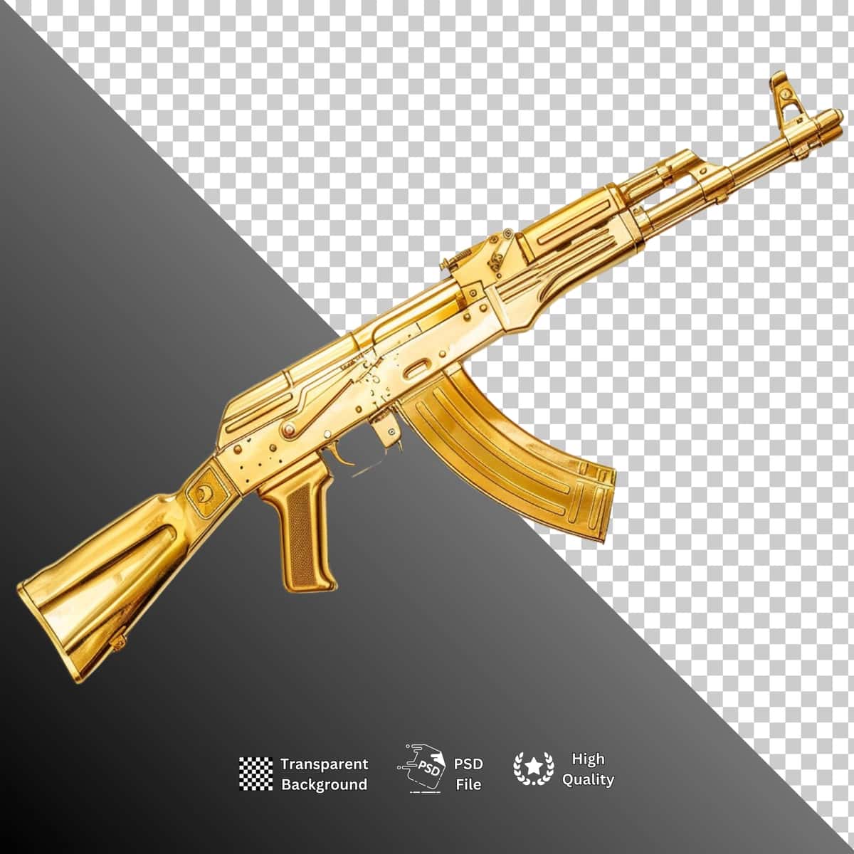 Qurol bilan ajratilgan shaffof fon | Gun isolated transparent background 1