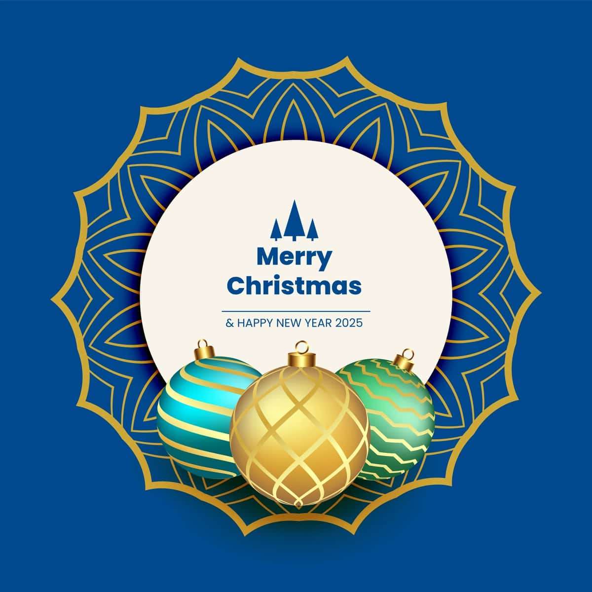 Muborak Rojdestvo, yangi yil bilan tabriklash kartasi | Merry christmas happy new year greeting card with new years 1