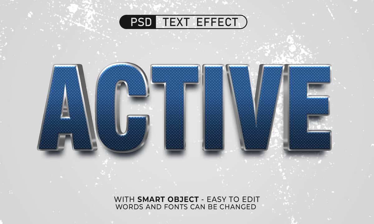 3D effektli tahrirlanadigan matn faol | Editable text active with 3d effect 1