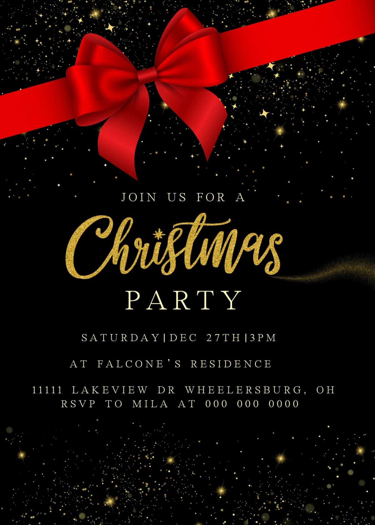 Rojdestvo ziyofatiga taklifnoma bolalar Rojdestvo partiyasiga taklifnoma tahrirlanishi mumkin | Christmas party invitation kids christmas party invitation editable 1