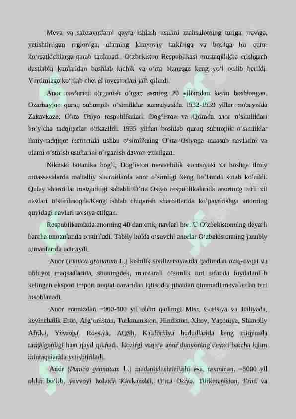 Anorchilikning xalq xo‘jaligidagi ahamiyati va foydali xususiyatlari 4